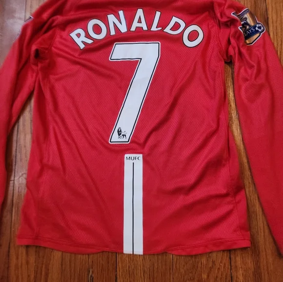 2007/08 Ronaldo long sleeved manchester united home kit jersey - Picture 2 of 5